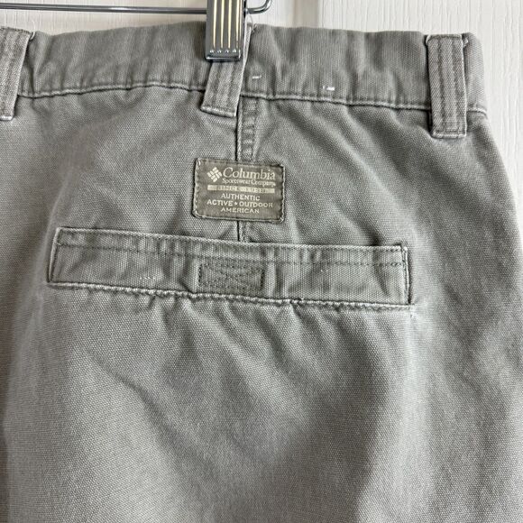 Columbia Men's Gray Cotton Canvas Utility Workwear Hiking Pants Size 40 x 30 - Picture 2 of 11